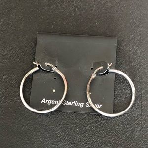 3/$40 Sterling silver hoop earrings